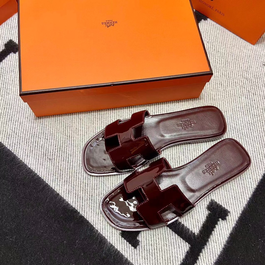 에르메스 올수공 오란 슬리퍼 샌들 페이던트 32